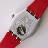 2003 Swatch YLS4009 Fliesen Fuchsia Uhr | Vintage rot Swatch Ironie