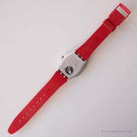 2003 Swatch YLS4009 Tile Fuchsia montre | Rouge vintage Swatch Ironie