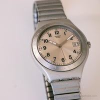 Vintage 2003 Swatch YGS4014AG Frosty Zauber Uhr | Silber Swatch Ironie