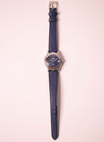 السيدات الأزرق الطلب Timex Indiglo WR 30M شاهد حزام جلدي أزرق