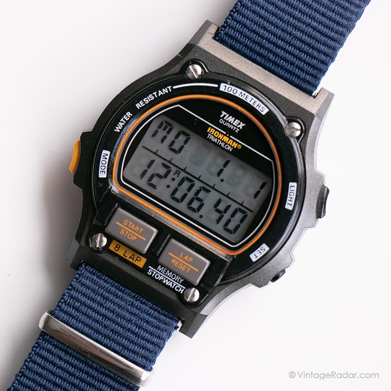 ヴィンテージ timex ironman triathlon オリジナル ’94 Rare Vintage Timex Ironman Triathlon Digital Men's Wrist