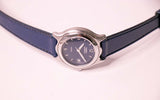 السيدات الأزرق الطلب Timex Indiglo WR 30M شاهد حزام جلدي أزرق
