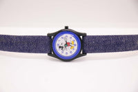 Jahrgang Lorus Mickey Mouse Uhr | 90er Jahre schwarzes Zifferblatt Disney Lorus Uhr