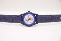 Antiguo Lorus Mickey Mouse reloj | Dial negro de los 90 Disney Lorus reloj