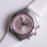 2002 Ciclamino Rosa YMS401 swatch Ironía Chronograph reloj