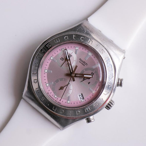 2002 Ciclamino Rosa YMS401 swatch Ironie Chronograph Uhr