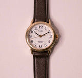 Timex Indiglo Date Watch for Women with Brown Leather Strap