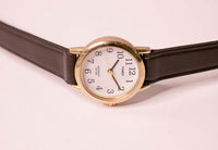 Timex Fecha indiglo reloj para mujeres con correa de cuero marrón