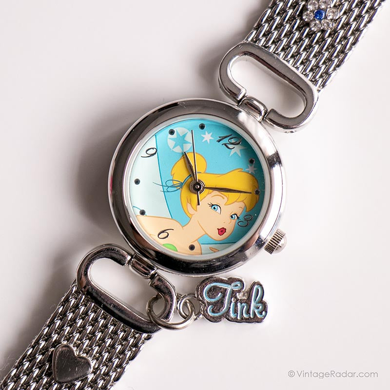 Disney Tinker Bell Bracelet Watch Quartz Working Silver Tone Vintage Disney Tinker Bell Ladies Watch | Silver-tone  main image 3