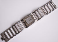 2005 swatch Vintage di orologio da bracciale brillante quadrata.