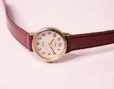 Old Timex Indiglo Watch for Women on a Red Leather Strap