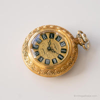 Vintage Anker Medallion Watch | Gold-tone Pocket Watch for Her