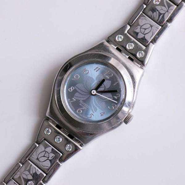 2006 swatch Caja de flores de ironía YSS222G reloj | Loto azul swatch reloj