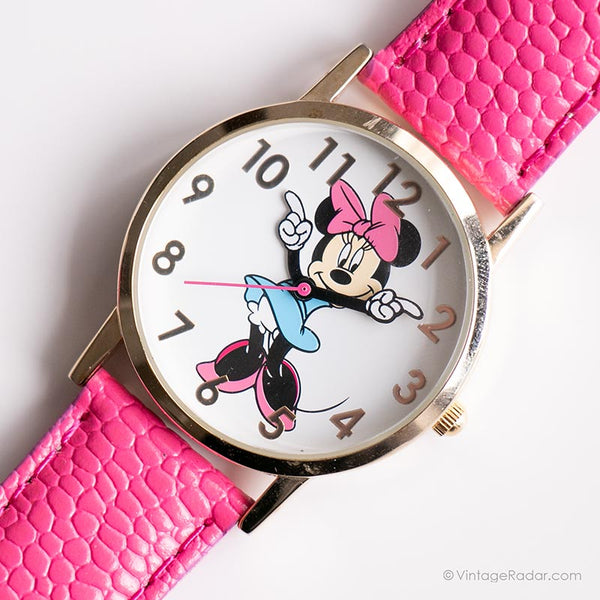 Tono de oro vintage Minnie Mouse reloj | Mejor Disney Relojes