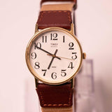 Elegant Timex Quartz Watch with Large Numerals | 90s Gold-tone Timex