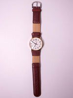 Elegant Timex Quartz Watch with Large Numerals | 90s Gold-tone Timex