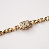 Vintage Tiny Mechanical Uhr für Damen | Seltene 1950er Jahre Gold-Ton Uhr