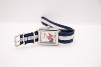 Minnie Mouse Silberton Uhr Vintage | Quadratisches Zifferblatt Disney Uhr