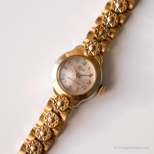 Mecánico gevex vintage reloj para damas | Elegante tono de oro reloj