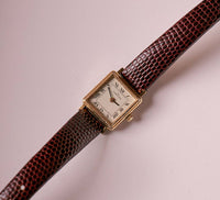 Vintage Hamilton Swiss Quartz Watch 10k Gold Pieno Delta Airlines Incisione