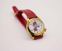 80er Jahre seltene Damen Gold-Tone Schlumpf Uhr Vintage | Die Schlümpfe Uhr
