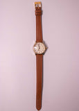 Or Timex Cuir indiglo montre | Petit or Timex Robe montre