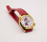 Pitufo de tono de oro raro de los 80 raros reloj Vintage | Los Pitufos reloj