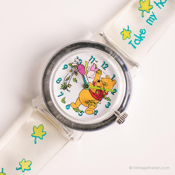Antiguo Timex Winnie y Piglet reloj | Transparente Disney reloj
