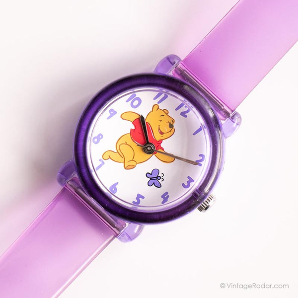 Vintage Purple Seiko Watch | Winnie the Pooh Wristwatch for Ladies