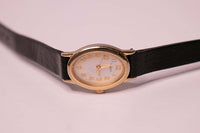 Vintage Gold-Ton Timex Uhr für Frauen | Ovalförmig Timex Armbanduhr