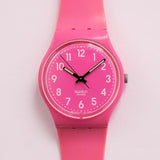 2009 DRAGON FRUIT GP128 Swatch Watch | Vintage Pink Swatch Watch