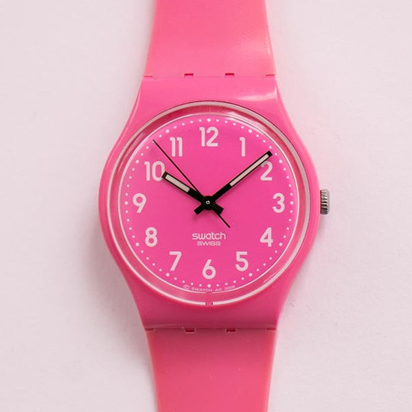 2009 DRAGON FRUIT GP128 Swatch Watch | Vintage Pink Swatch Watch