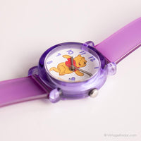 Morado vintage Seiko reloj | Winnie the Pooh Muñeco de pulsera para mujeres
