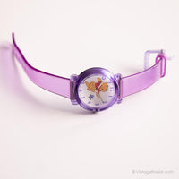 Morado vintage Seiko reloj | Winnie the Pooh Muñeco de pulsera para mujeres