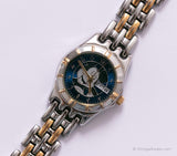 Cadran bleu des années 90 Mickey Mouse Seiko Date de jour montre pour femme