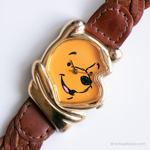 Vintage ▾ Winnie the Pooh Guarda da Timex | Orologio cinghia in pelle intrecciata