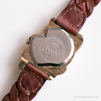 Antiguo Winnie the Pooh reloj por Timex | Correa de cuero trenzado reloj