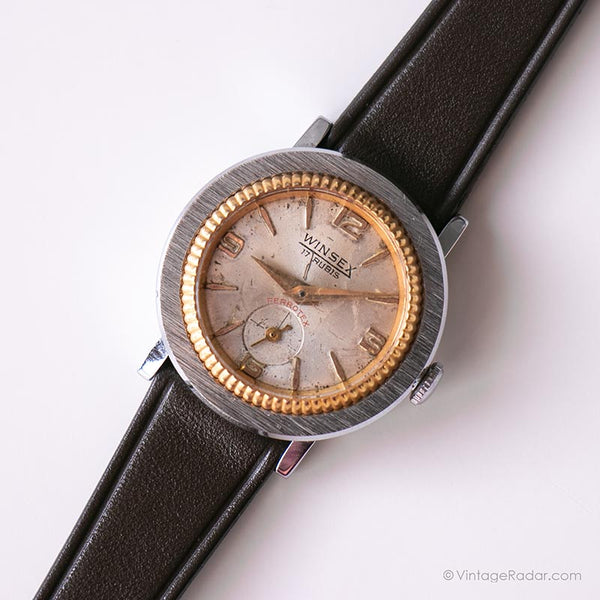 Mécanique vintage montre | Élégant bicolore montre pour elle