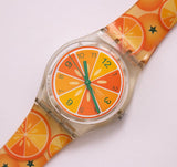 2002 طازجة جدا! Ge102 Orange swatch مشاهدة | ساعة سويسرية خمر