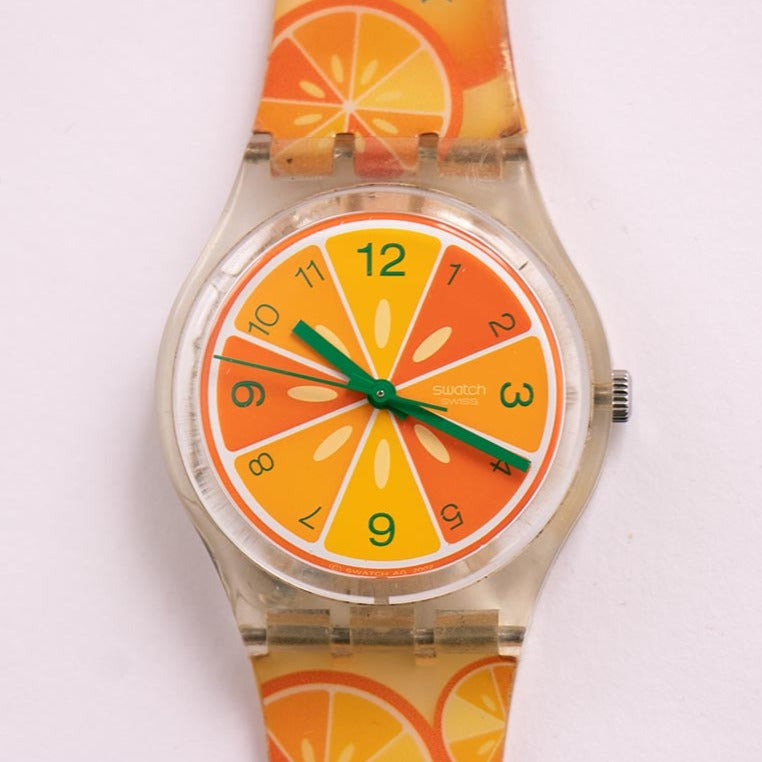 枝豆 y2k watch オレンジ 2002 SO FRESH! GE102 Orange Swatch Watch | Vintage Swiss