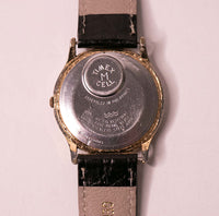 Vintage 90s Timex Quarz-Gold-Ton Uhr mit Champagner -Zifferblatt
