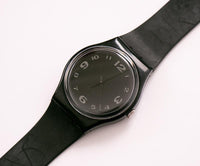 1992 después del anochecer GB144 swatch | Minimalista negro vintage swatch reloj