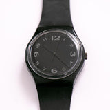 1992 AFTER DARK GB144 Swatch | Vintage Black Minimalist Swatch Watch