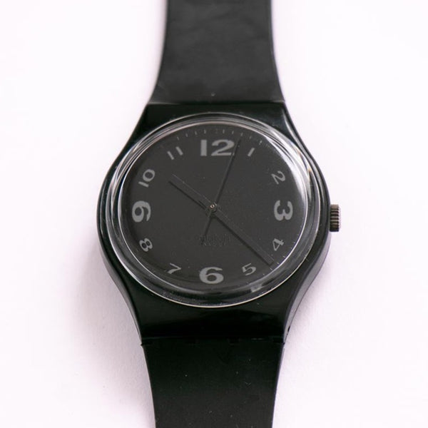 1992 After Dark GB144 swatch | Black vintage minimaliste swatch montre