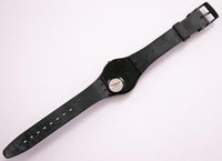 1992 AFTER DARK GB144 Swatch | Vintage Black Minimalist Swatch Watch