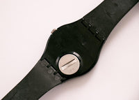 1992 dopo Dark GB144 swatch | Minimalista nero vintage swatch Guadare