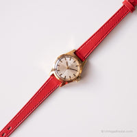 Vintage Zentra Mechanical Watch for Her | Retro Gold-tone Wristwatch
