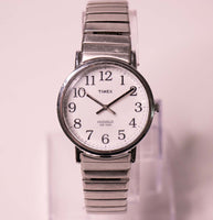 90s minimalistes Timex Indiglo WR 30m montre | 34 mm en argent montre