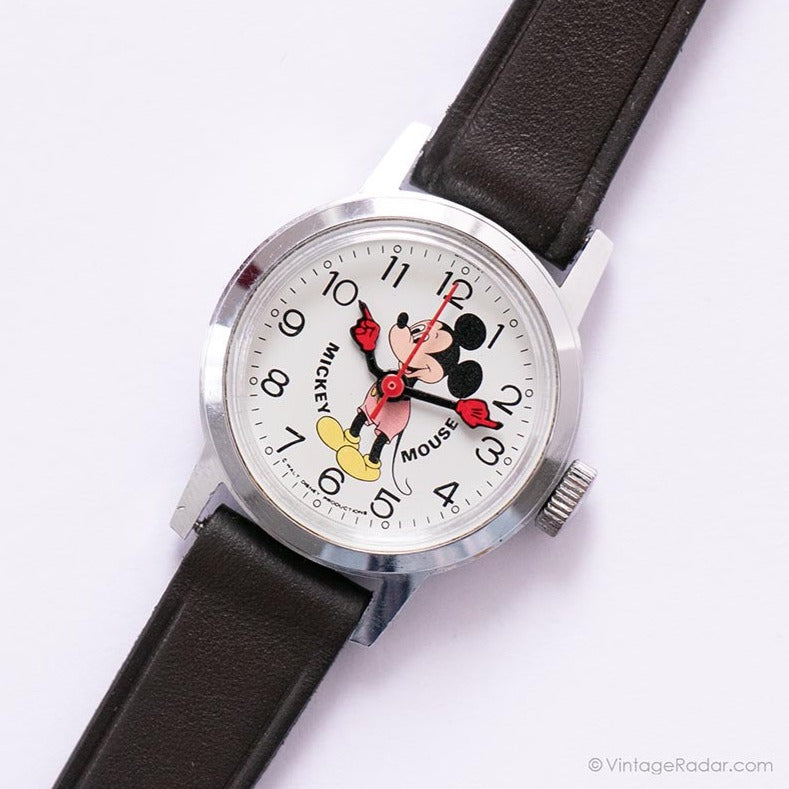 Tiny Gold Mickey Mouse Date Watch | 90s Vintage Seiko Disney Watch