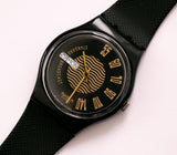 Vintage di lusso elegante nero Swatch | Trasmesso GB720 Swatch Guadare